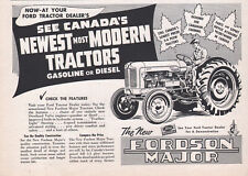 1952 Canadian Ford anúncio impresso Fordson Major Tractor, usado comprar usado  Enviando para Brazil