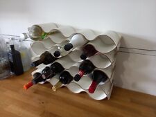 Used, Wooden Wine Bottles Wavey Rack Flexible White for sale  Shipping to South Africa