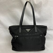 Autêntica bolsa tote de ombro Prada preta lisa BR4842 náilon do Japão 230428, usado comprar usado  Enviando para Brazil