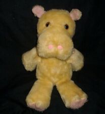 DE COLECCIÓN AMARILLO ROSA CORAZONES BEBÉ HIPOPÓTAMO SONAJERO ANIMAL DE PELUCHE JUGUETE ANTIGUO segunda mano  Embacar hacia Argentina