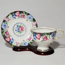 Usado, Xícara de chá e pires Paragon ervilha doce rosa flores azuis osso porcelana Inglaterra vintage comprar usado  Enviando para Brazil