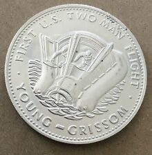 Moneda de plata Danbury Mint Hombres en el Espacio Géminis 3 medalla NASA segunda mano  Embacar hacia Argentina