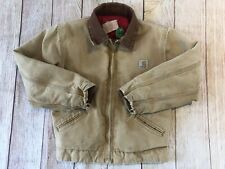 Jaqueta Vintage YOUTH CARHARTT Lona Marrom Detroit EUA Fabricada na União Infantil Tamanho 12, usado comprar usado  Enviando para Brazil