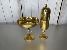 Vintage Valerio Albarello 24 K Gold Electroplated Candy Dish & Cup Swarovski for sale  Shipping to South Africa