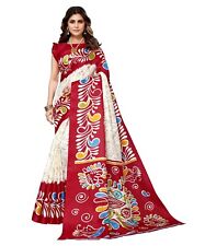 Used, New Red Women's indian Bhagalpuri Cotton saree sari party wear Fashion Dress for sale  Shipping to South Africa