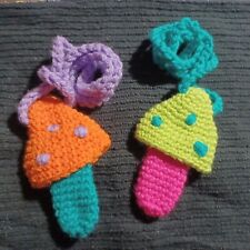 Crochet mushroom lanyarn for sale  LEEDS