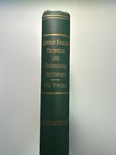 Diccionario técnico y de ingeniería alemán-inglés de colección 1959 de De Vries HC segunda mano  Embacar hacia Argentina