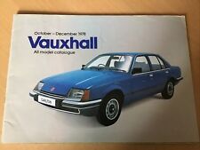 Vauxhall brochure model for sale  NOTTINGHAM