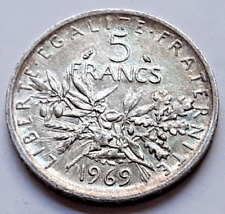 5 franchi argento 1969 usato  Fiumicino