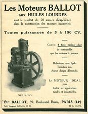 Publicité ancienne moteurs d'occasion  France