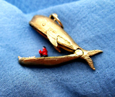 Fabulous 9ct Gold Enamel Articulated Jonah in the Whale Pendant Charm 1952 3.08g for sale  Shipping to Ireland