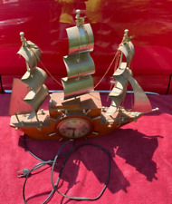 yankee clippers wooden sailboat with mastercrafters clock for parts/repair, used for sale  Shipping to South Africa