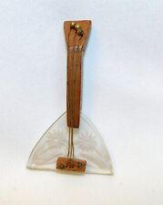 "Broche vintage para instrumentos mandolina alfiler madera lucita flores talladas 3,5" segunda mano  Embacar hacia Mexico