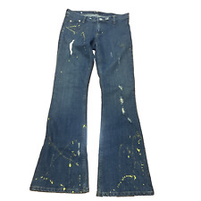 Usado, Jeans feminino Allen B Allen Schwartz tamanho 30 pintura respingo aparência desgastada comprar usado  Enviando para Brazil