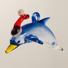 Glass dolphin santa for sale  Schenectady
