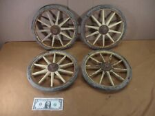 4 Antique Kroll Kab 12" Wooden Spoke Wheels for Cart Wagon Carriage Buggy Set for sale  Shipping to Canada