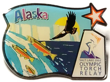 Olympics 2002 Salt Lake City Olympic Torch Relay Alaska Lapel Pin for sale  Shipping to South Africa