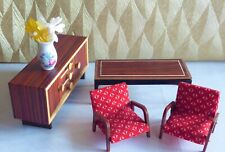Living Room FURNITURE WOOD for the Doll House "BODO HENNIG" 5 PIECES till salu  Toimitus osoitteeseen Sweden