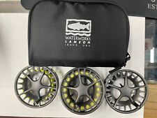 Used, USED LAMSON LIQUID 9+  FLY REEL - 3 PACK PRELOADED WITH SCANDI OUTBOUND 8/9 LINE for sale  Shipping to South Africa