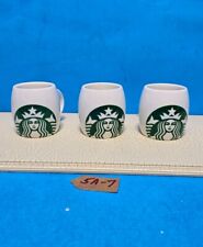 Juego de 3 mini tazas de espresso con logotipo de sirena de Starbucks en forma de barril 3 oz segunda mano  Embacar hacia Argentina
