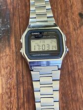 Relógio masculino vintage Casio A158W (593) cronógrafo alarme digital quartzo comprar usado  Enviando para Brazil