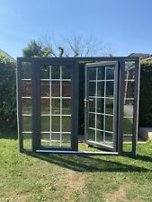 UPVC PVC French Georgian External Double Patio Doors + Side Panels *196 x 240*, used for sale  HIGH WYCOMBE