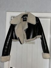 Zara leather jacket for sale  OLDHAM