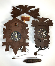 2 Vtg Small Cuckoo Clocks Made in Germany AS-IS FOR PARTS OR REPAIR for sale  Shipping to South Africa