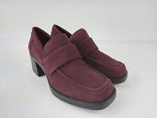 Shoes burgundy real for sale  MILTON KEYNES