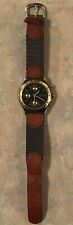 Relógio Masculino-Adivinha-Cronógrafo-O Original-(3) Mostrador-Militar/Exército-Couro/Verde, usado comprar usado  Enviando para Brazil