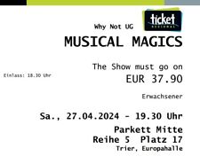 Tickets musical magics gebraucht kaufen  Willroth