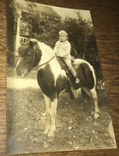 Preto E Branco Fotografia adorável Criança Menino No Cavalo Pônei Em Miniatura 6 X 4" comprar usado  Enviando para Brazil