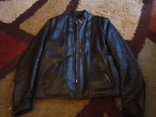 BROOKS BLACK LEATHER CAFE RACER JACKET  EUC  SZ 42  IMMACULATE CONDITION , used for sale  Shipping to South Africa