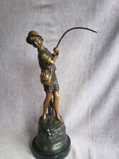 Angler skulptur bronze gebraucht kaufen  Moisling