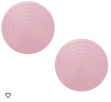 Tocadiscos giratorios de galletas artesanías decorativas de 5,5"" decoración de pasteles de escarcha rosa conjunto de 2, usado segunda mano  Embacar hacia Argentina