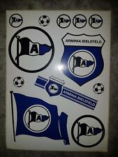 Arminia Bielefeld Aufkleber Sticker Set groß -12  Logos Fussball 22x16 cm gebraucht kaufen  Grullbad