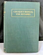 Usado, 1922 Um Manual Para Notários Públicos, Transportadores Gerais, Comissários, Juízes comprar usado  Enviando para Brazil