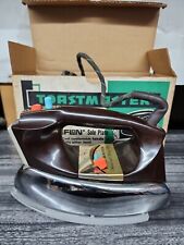 Vintage Toastmaster clothes iron Teflon Sole Plate Brown Handle C456T for sale  Shipping to South Africa