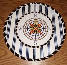 Young's Heartfelt Kitchen Creations Nautical Compass Dinner Plate for sale  Strafford