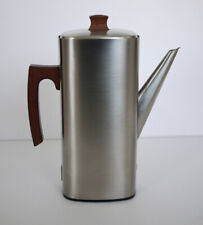 Vintage Russell Hobbs Coffee Percolator Model 3008 Stainless/Teak 2 Pint 1970s, used for sale  Shipping to South Africa