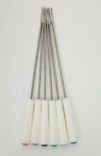 Set of 6 Vintage Fondue Forks Pastel Colored Plastic Mid-Century for sale  Shipping to South Africa