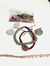 Natural Crystal Beads Pendant Rose Quartz Strawberry Quartz Peridot Amazonite  for sale  Shipping to South Africa
