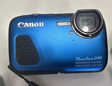 Canon PowerShot D30 12.1 MP CMOS HD Waterproof Shockproof Digital Camera  - Blue for sale  Shipping to South Africa