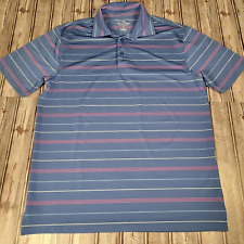 Usado, Camisa polo masculina de golfe Nat & Nass Luxury Originals tamanho médio secagem rápida listra azul comprar usado  Enviando para Brazil