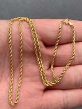 9ct gold rope twist chain necklace, 9k 375 for sale  Shipping to South Africa