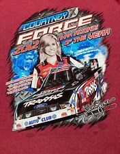 Camisa 2 lados COURTNEY FORCE NHRA ano de novato carro engraçado JOHN FORCE média 2012 comprar usado  Enviando para Brazil