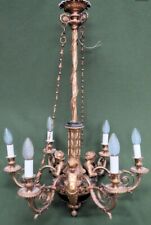 Candelabro antigo do século XIX Gasolier, luz de teto bronze dourado sólido, usado comprar usado  Enviando para Brazil