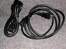 Usado, (1 lote/2) Cable de alimentación negro: calibre 4 pies+/ 18, 3 clavijas: monitor LCD, PC, impresora segunda mano  Embacar hacia Argentina