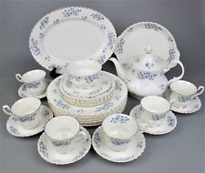 Used, Richmond "Blue Rock" Dinner Service Set. 6 place setting. Plates cups. Blue VTG. for sale  Shipping to South Africa