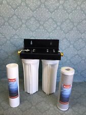 2 Stage Whole House Water Filter System with 10 Inch Housing-1 Inch In&Out, used for sale  Shipping to South Africa